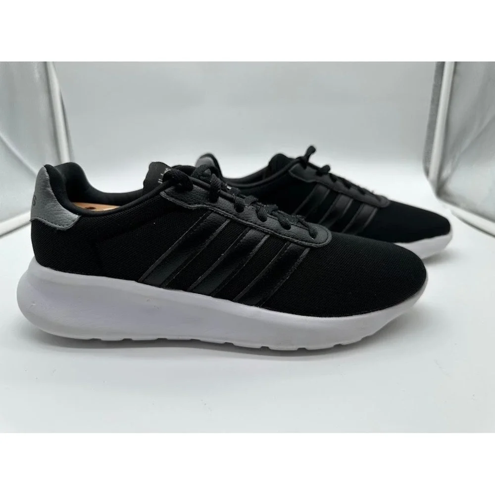 Adidas Lite Racer 3.0 Mens Running Shoes Black White Silver GY0699 Size 8